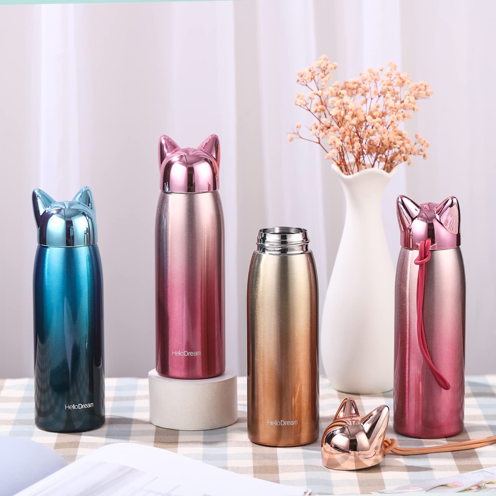 かわいい猫のトラベルマグ10オンスステンレススチール断熱ウォーターボトル女の子用 Amazon | かわいい猫のトラベルマグ10オンス、ステンレススチール断熱